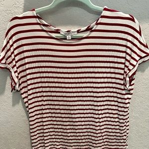 Red/White Striped Tee
